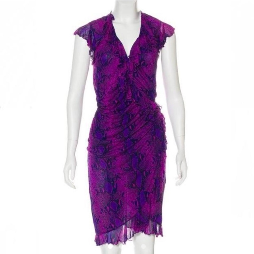 Diane von Furstenberg Silk Printed Midi Dress Size: S, US 4